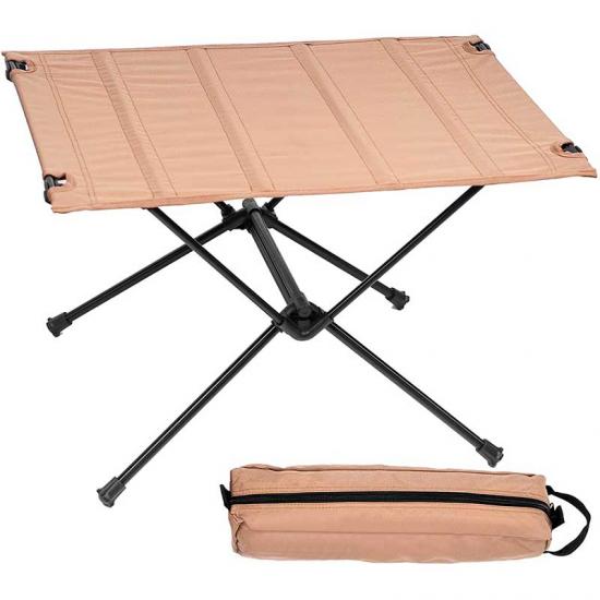 Mesa de camping de tela para exteriores, plegable, enrollable, Oxford, marco de aluminio