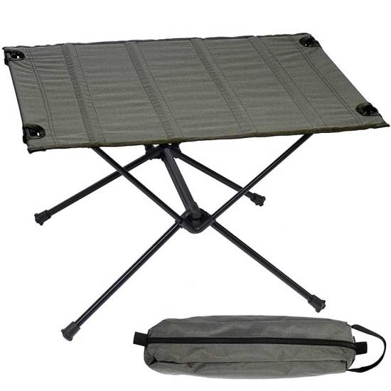 Mesa de camping de tela para exteriores, plegable, enrollable, Oxford, marco de aluminio