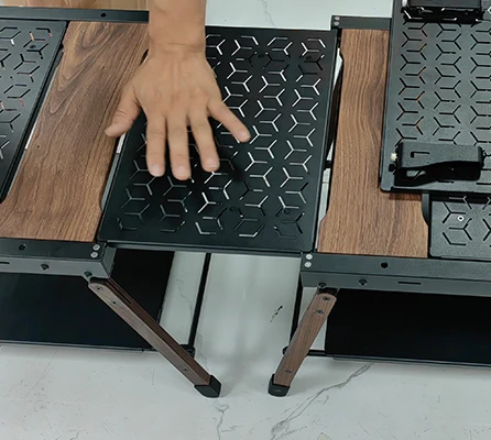 Mesa de barbacoa plegable de aluminio para pícnic