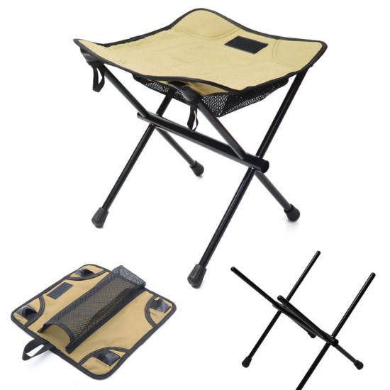 Taburete Maza plegable pequeño y portátil para pesca, playa, senderismo y acampada