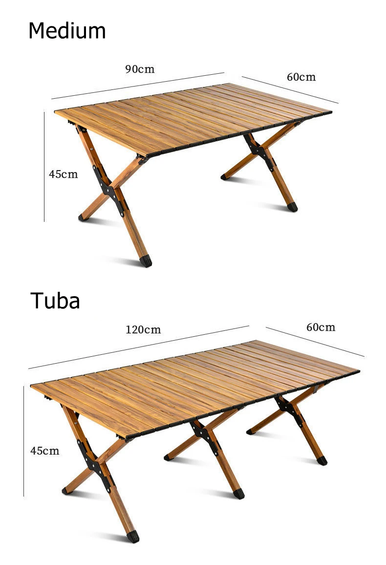 Mesa enrollable para acampar al aire libre y juego de 4 sillas Kermit