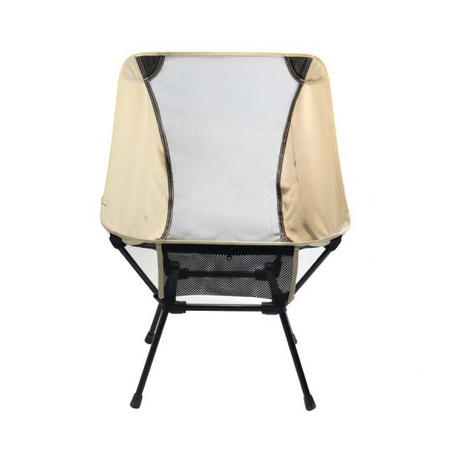 Silla de camping plegable para exteriores con mochila de malla transparente