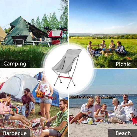 Silla de camping plegable de aluminio ultraligera - Silla de playa portátil