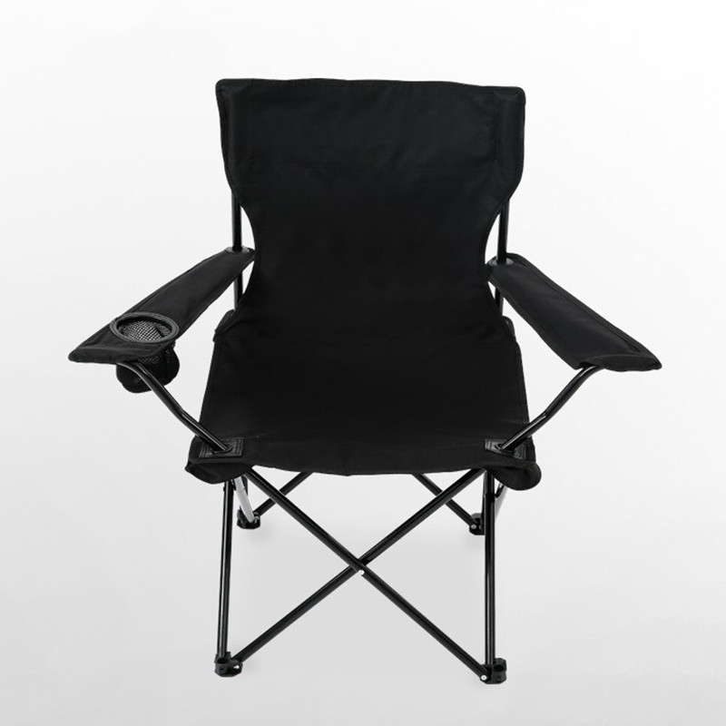 Silla de playa plegable - Asiento de pesca con reposabrazos y portavasos