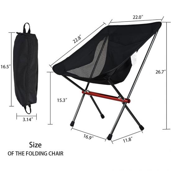 Silla lunar portátil y ligera para pescar, acampar, hacer senderismo y viajar