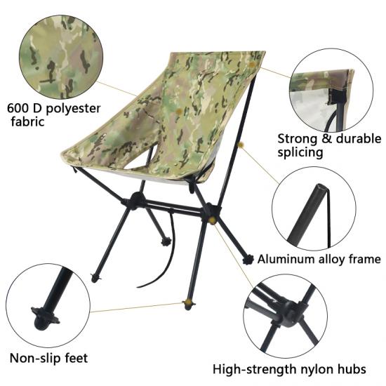 Silla de camping plegable de tela personalizada