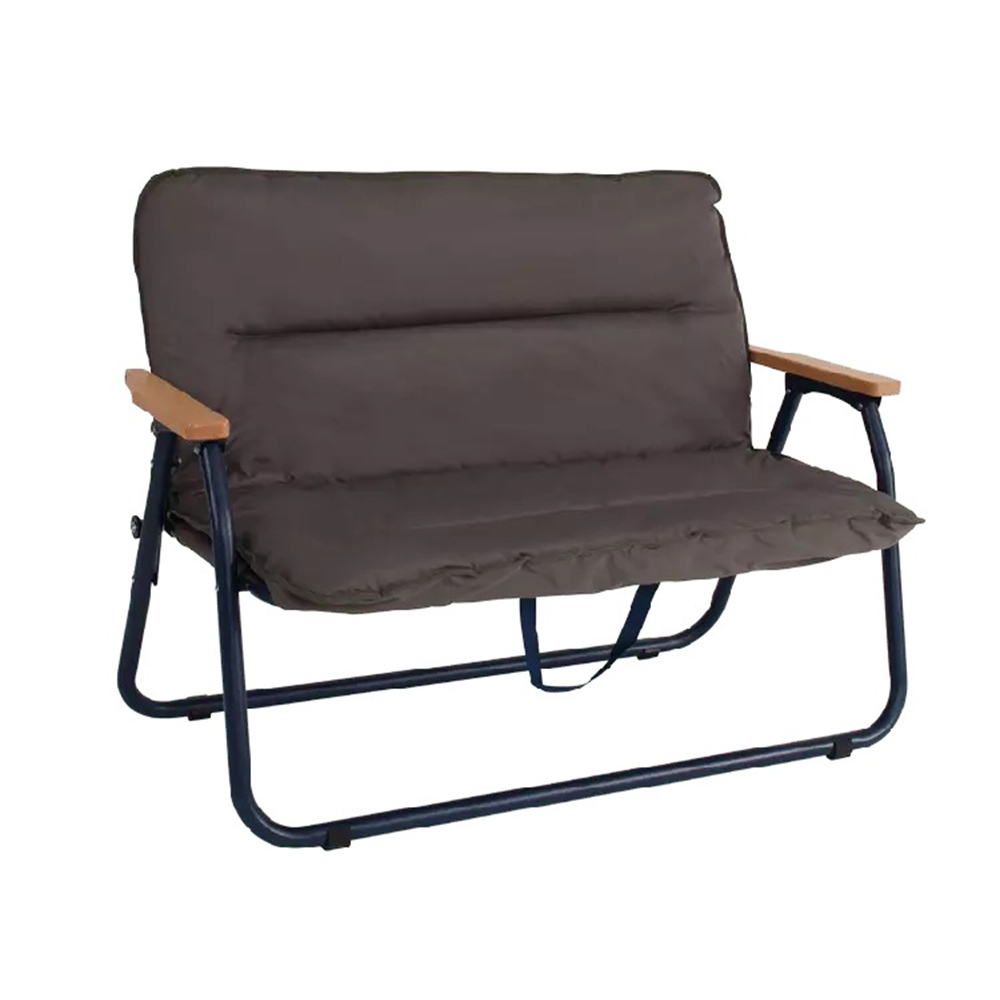 Silla de camping para dos personas al aire libre con cojín extraíble