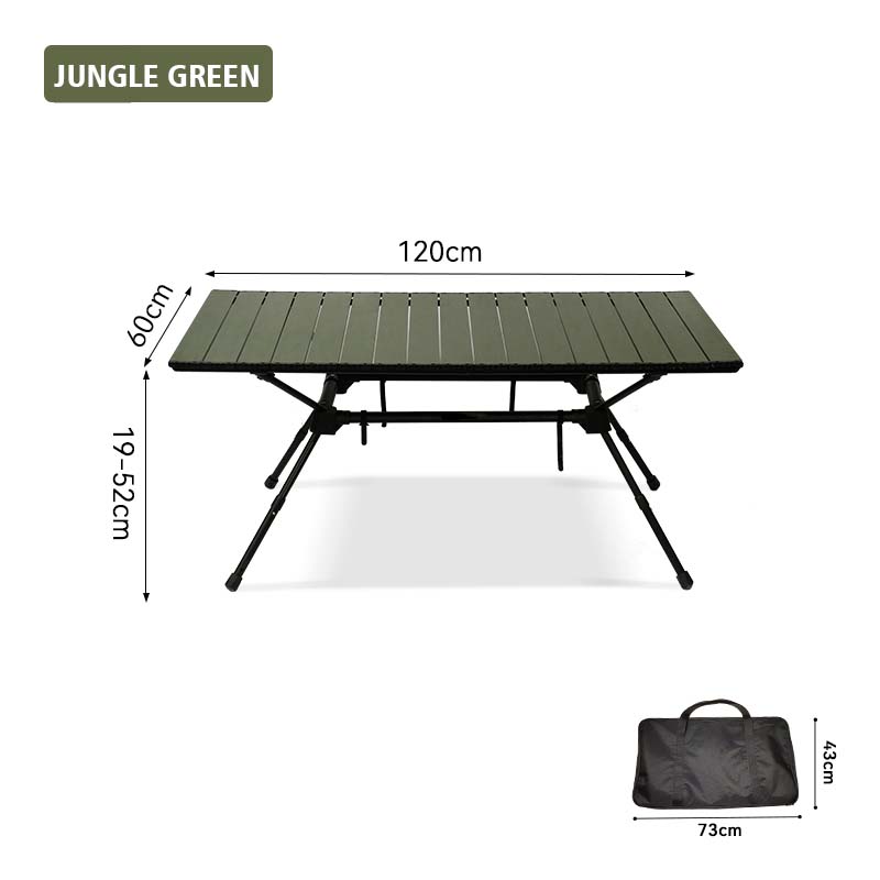 Juego de mesa y silla plegables de aluminio de lujo para acampar 7075