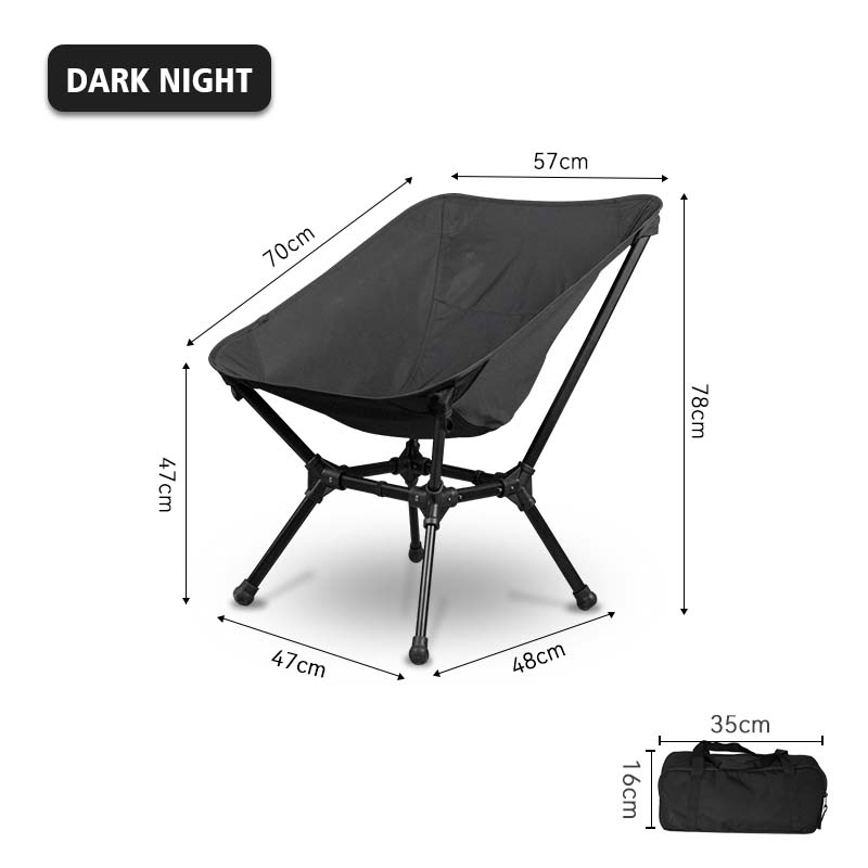 Silla de camping plegable de aluminio con tubo engrosado: capacidad de trabajo pesado, portátil, patas telescópicas