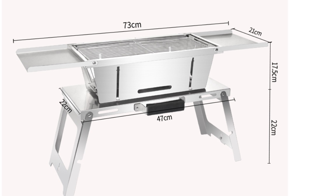 Estufa de barbacoa portátil y plegable para acampar