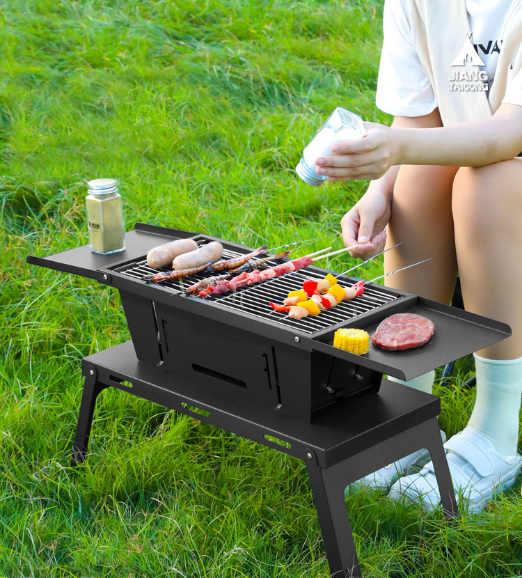 Estufa de barbacoa portátil y plegable para acampar