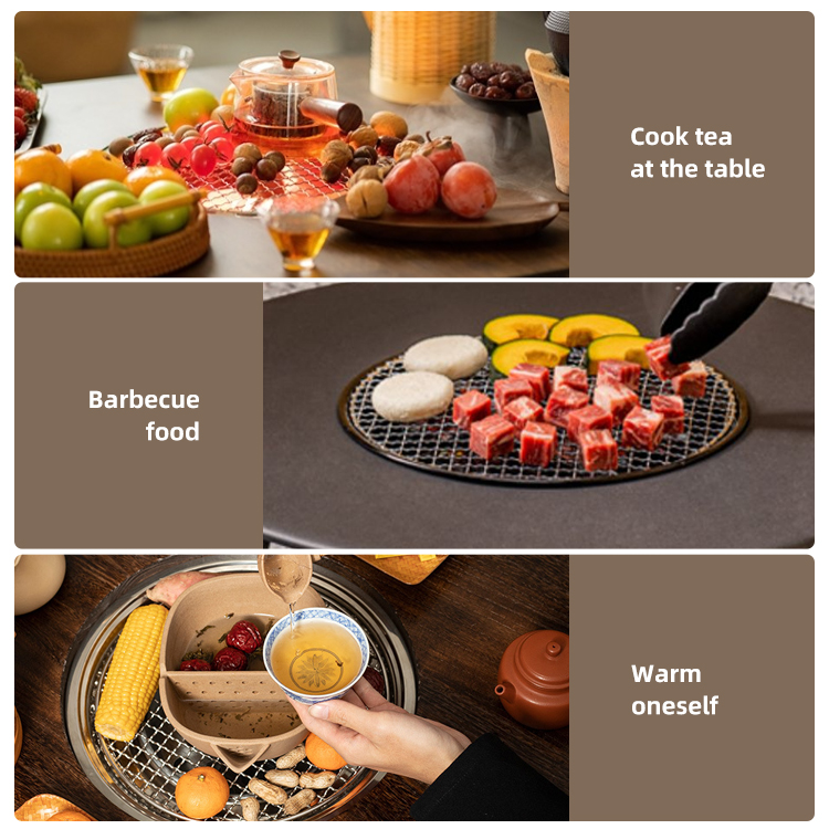 Mesa de picnic ultraligera plegable para acampar, redonda, para beber y hacer barbacoas