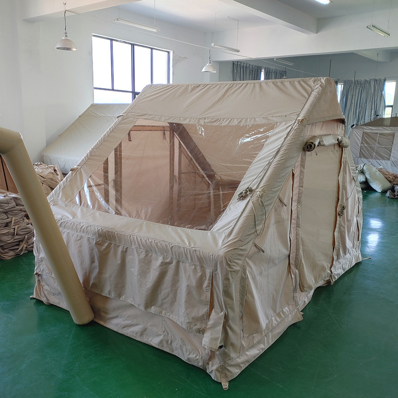 Tienda inflable de lona de lujo glamping de 6.3/12㎡ con poste de aire