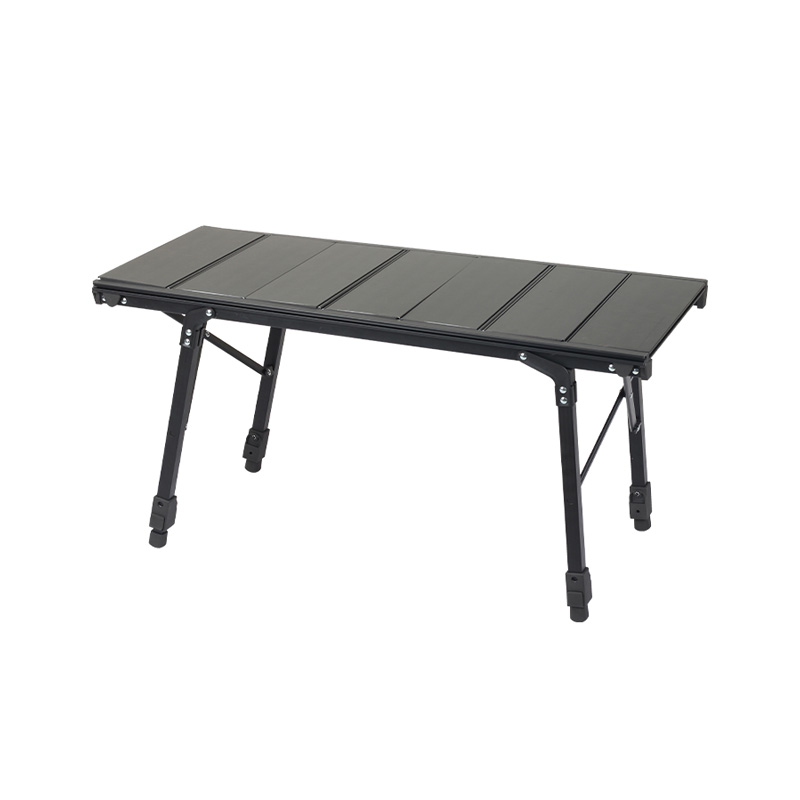 Mesa de picnic portátil IGT negra para exteriores, camping, barbacoa y jardín