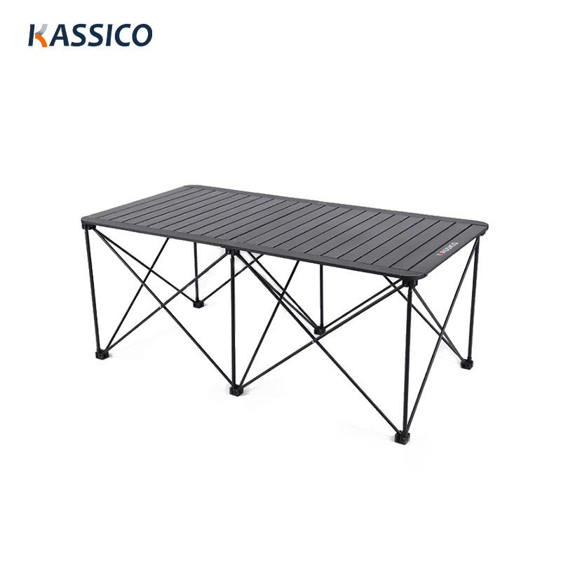 Mesa de picnic portátil de aluminio para acampar: mesa de café y té para exteriores