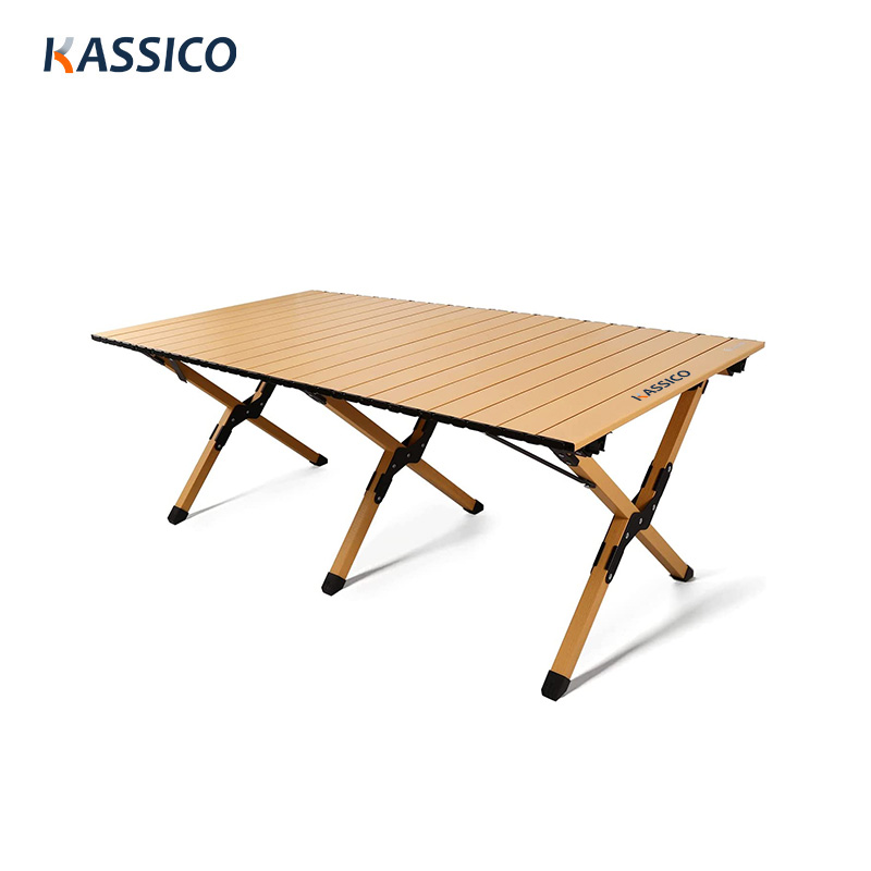 Mesa plegable portátil de aluminio para acampar al aire libre