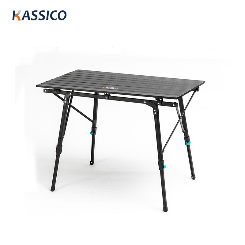 Mesa de camping plegable de aluminio para picnic, barbacoa, playa, senderismo y pesca