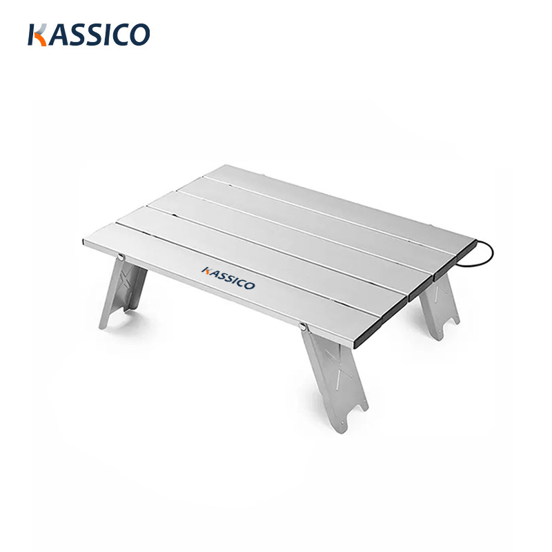 Mesa de camping mini plegable de aluminio ultraligera