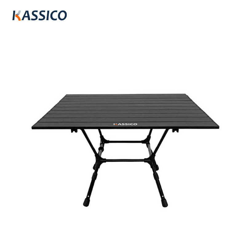Mesa de camping plegable de aluminio portátil 2023 - Altura ajustable en 3 posiciones
