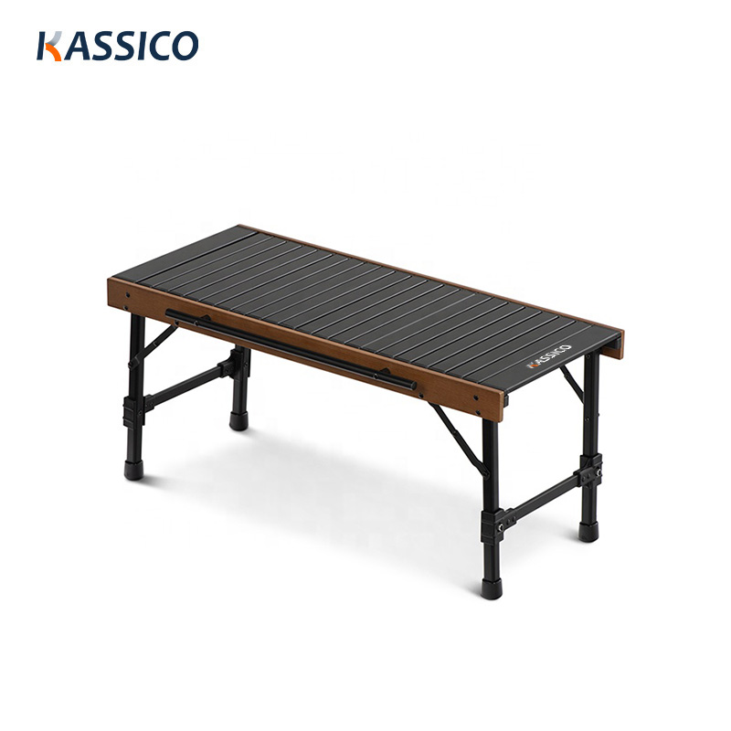 Mesa de aluminio para acampar al aire libre IGT para picnic y barbacoa
