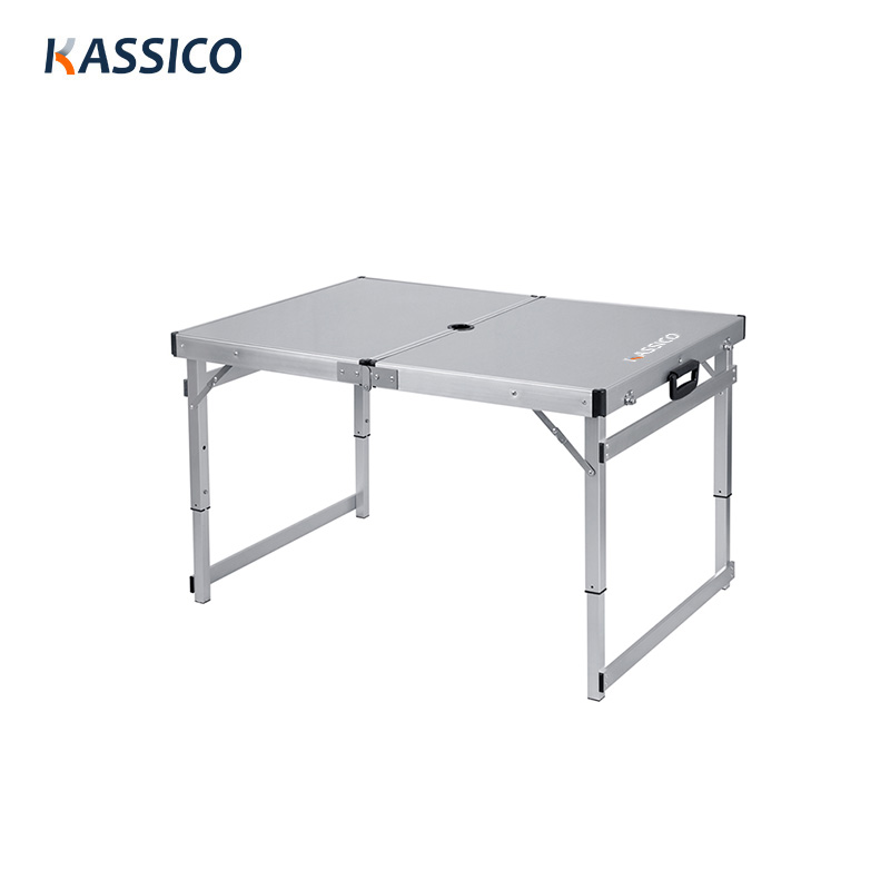 Mesa de juego plegable de aluminio con altura ajustable