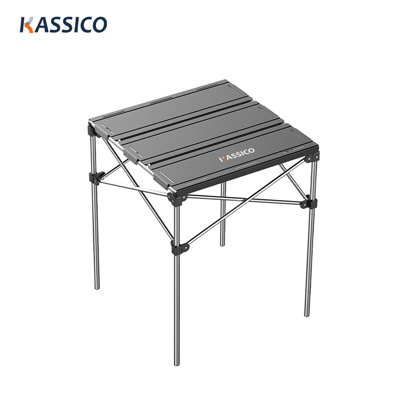 Mesa plegable de aluminio para acampar empalmable