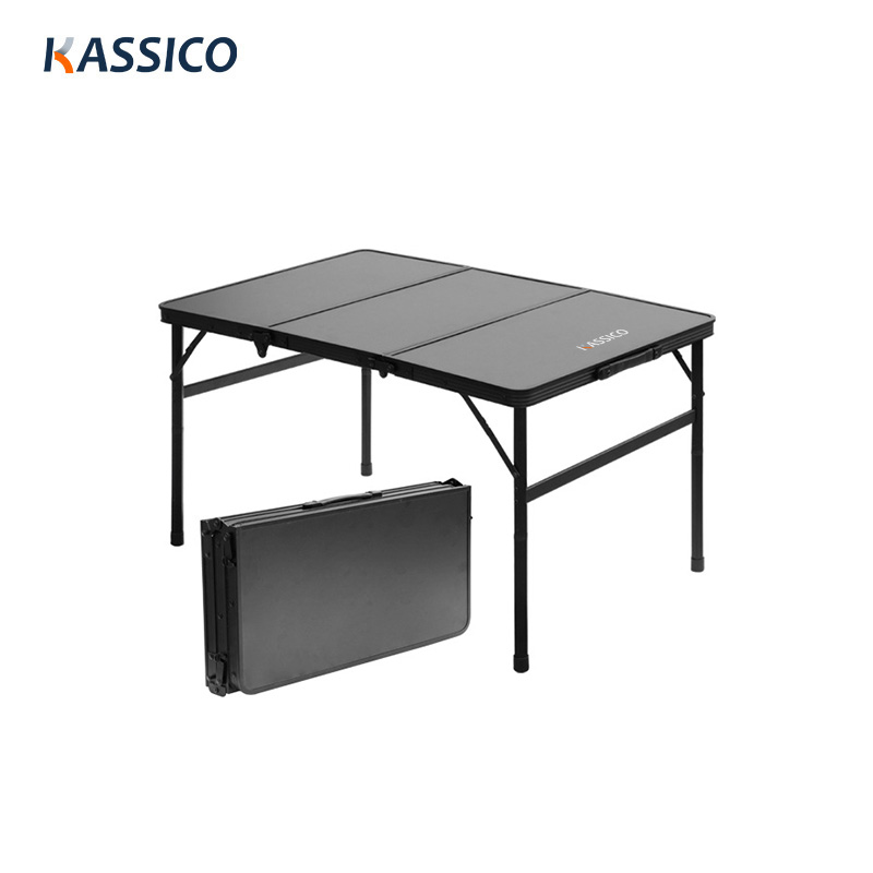 Mesa plegable portátil con marco de aluminio y tablero de MDF
