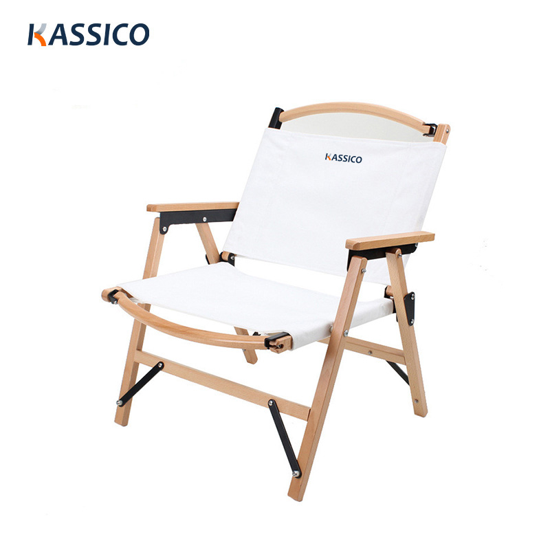 Silla plegable Kermit de madera de haya para acampar al aire libre