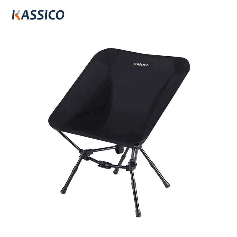 Silla de camping de aluminio con 4 alturas ajustables, soporte triangular, ultraligera y portátil
