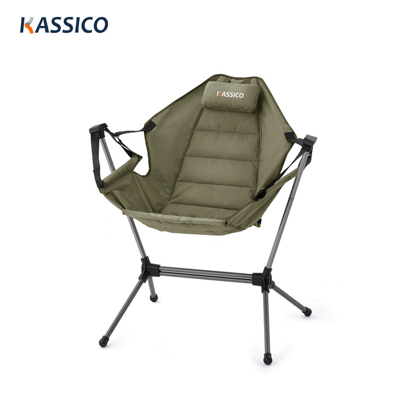 Silla plegable de aluminio para acampar al aire libre