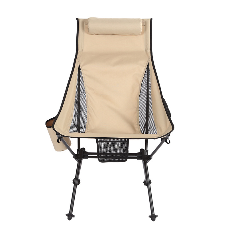 Silla plegable para acampar | Ultraligera, portátil, respaldo alto