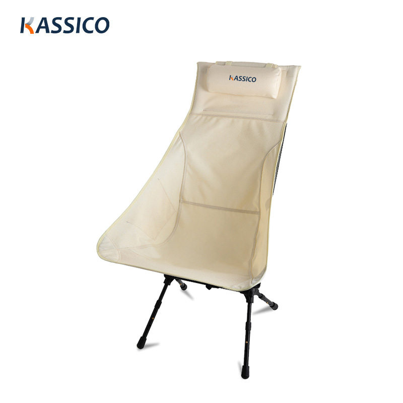 Silla plegable ultraligera para exteriores con respaldo alto