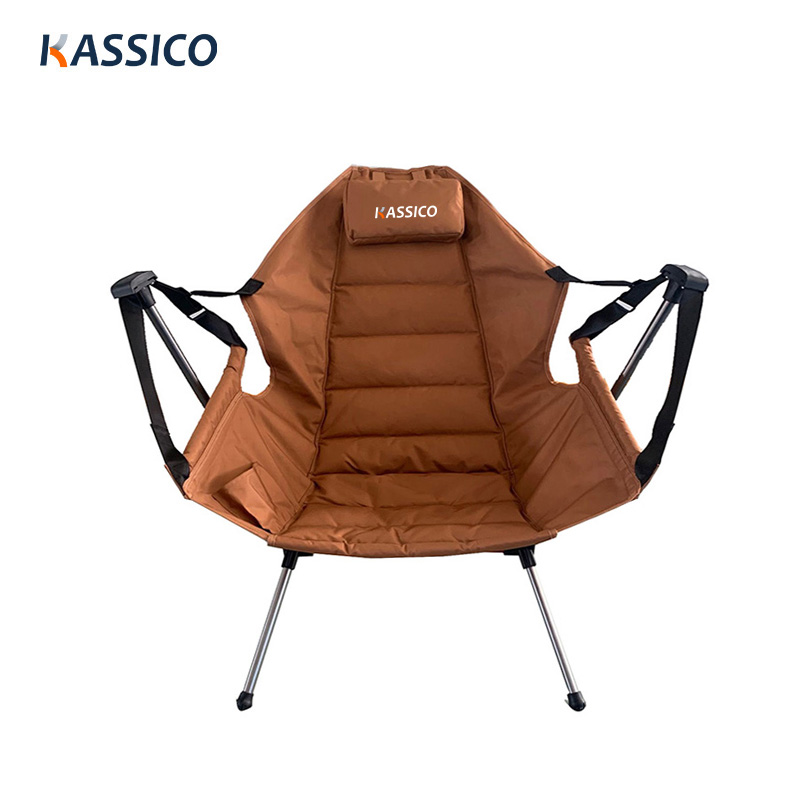 Silla de camping plegable ultraligera con estructura de aluminio