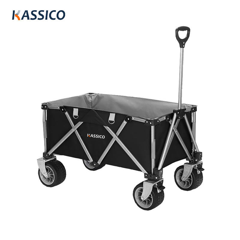 Carro plegable para acampar de 145 l/226 l con ruedas todoterreno, gran capacidad y asa ajustable