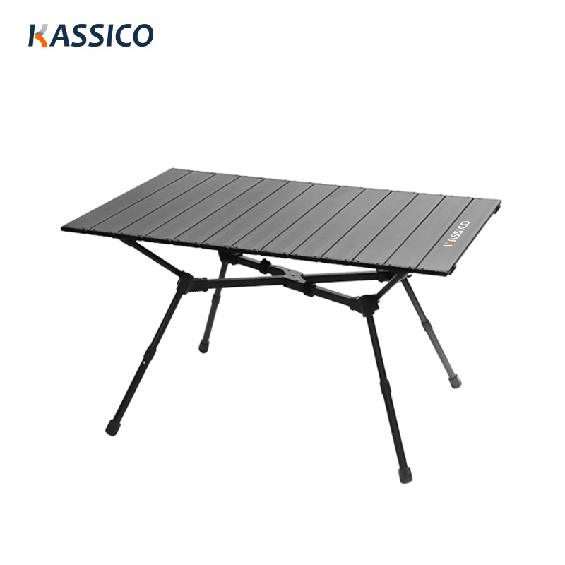 Mesa de camping plegable portátil de aluminio para jardín, patio, fiesta, picnic, viajes