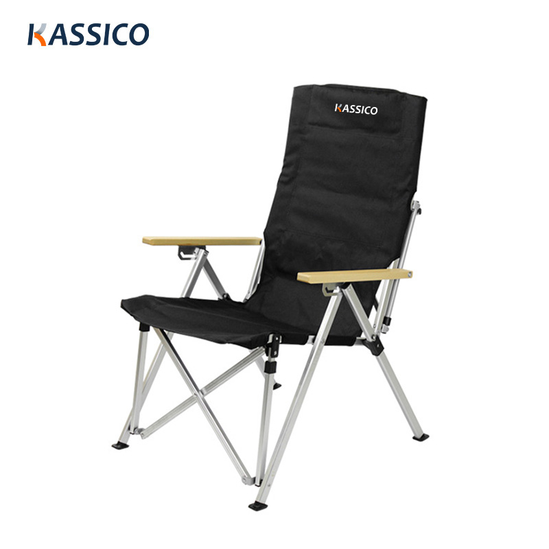 Silla de aluminio con respaldo plegable y ajuste de 4 niveles