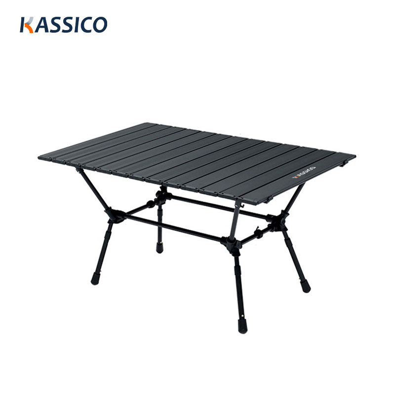 Mesa de camping plegable de aluminio: portátil, ajustable en altura, para exteriores, camping, mochileros, playa, picnics