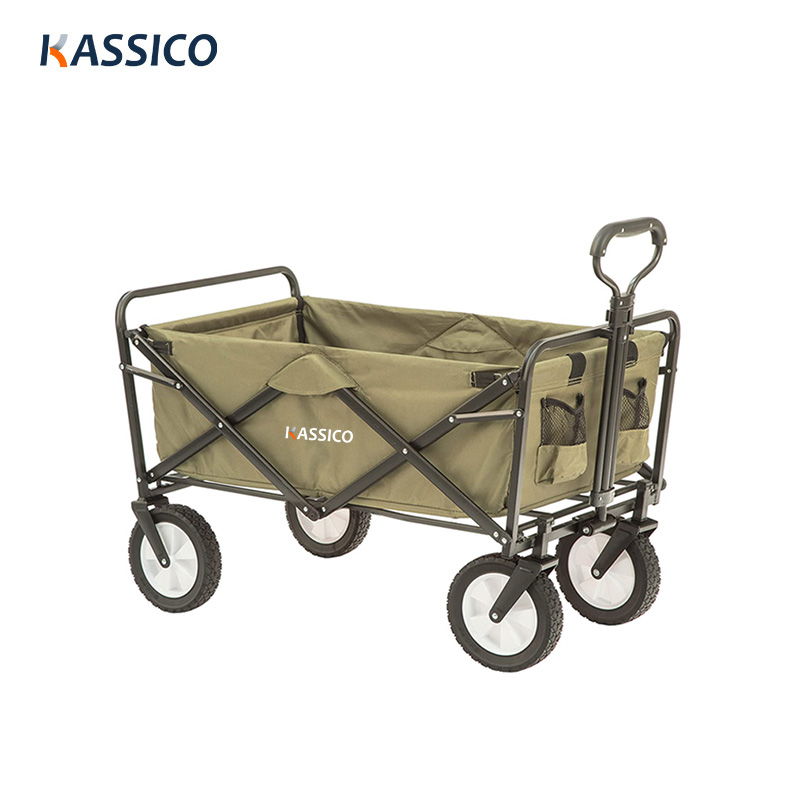 Carro de camping plegable resistente de 150 l con 4 ruedas
