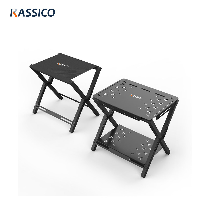 Mesa plegable de aluminio para picnic al aire libre MaZa con tableros dobles