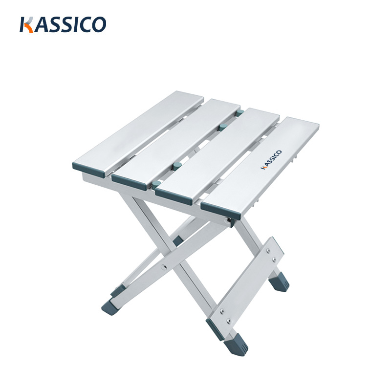Taburete plegable portátil de aluminio para pesca y acampada