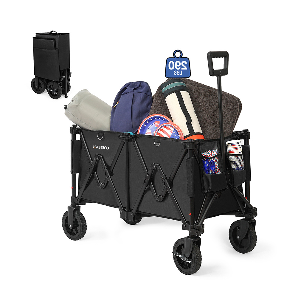 Carro para acampar, playa y jardín, de 250 l: ruedas grandes, plegable, gran capacidad, resistente