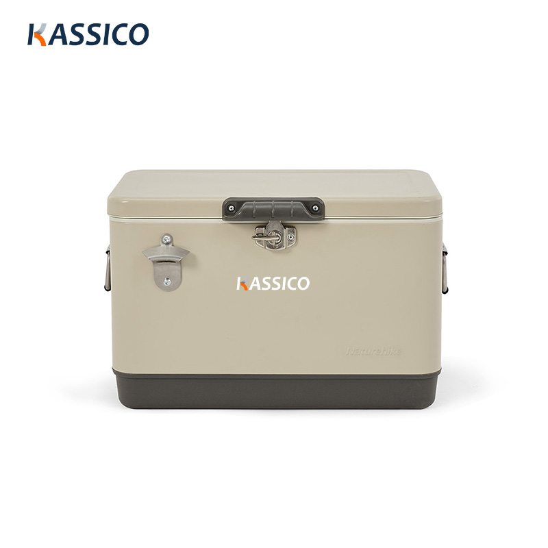Nevera portátil de metal personalizada para exteriores de 29 l/51 l: hielera para acampar