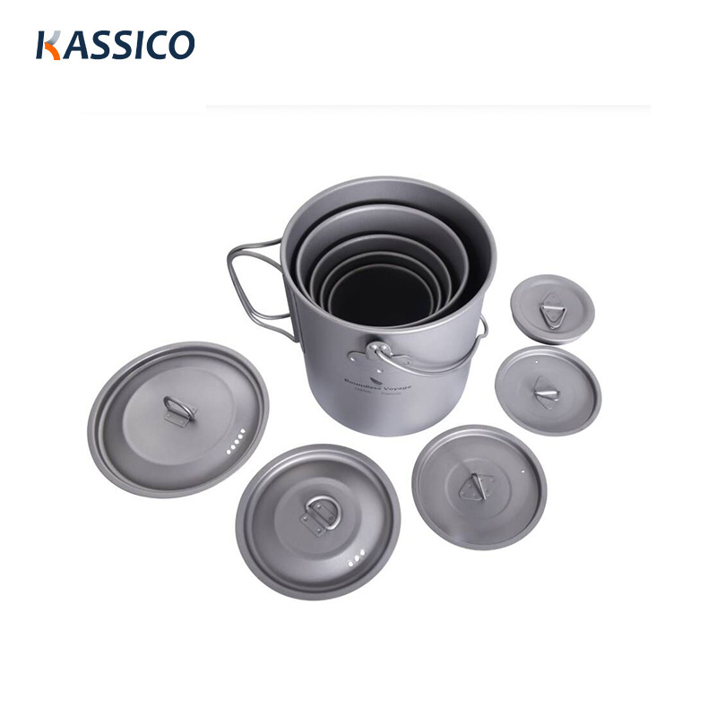 Tazas y vasos ultraligeros de titanio para acampar al aire libre de 200 a 1250 ml