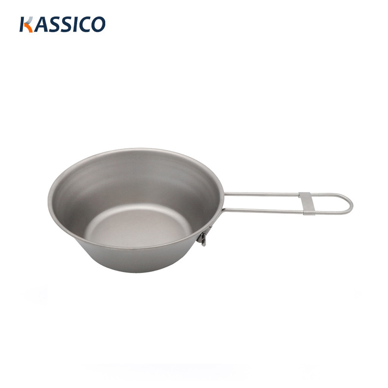 Cuenco para picnic y taza para ensalada de titanio para exteriores