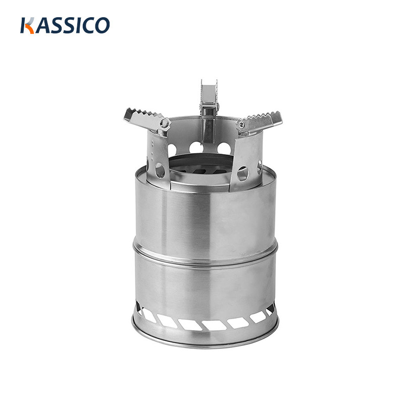 Estufa de leña plegable portátil de acero inoxidable