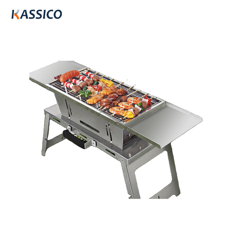 Estufa de barbacoa portátil y plegable para acampar