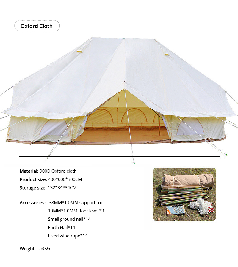 Tienda de campaña Emperor Yurt de 24 m² para camping y glamping