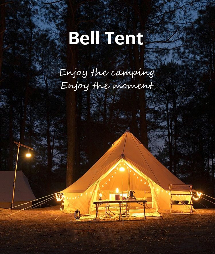 Tienda de campaña de lona de algodón de lujo - Tienda de campaña tipo yurta glamping
