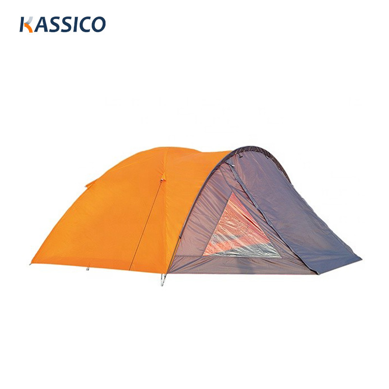 Tienda de campaña impermeable y resistente al viento para mochileros con toldo para lluvia