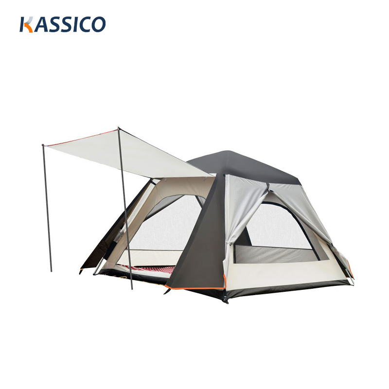 Tienda de campaña familiar automática con 2 puertas y 2 ventanas